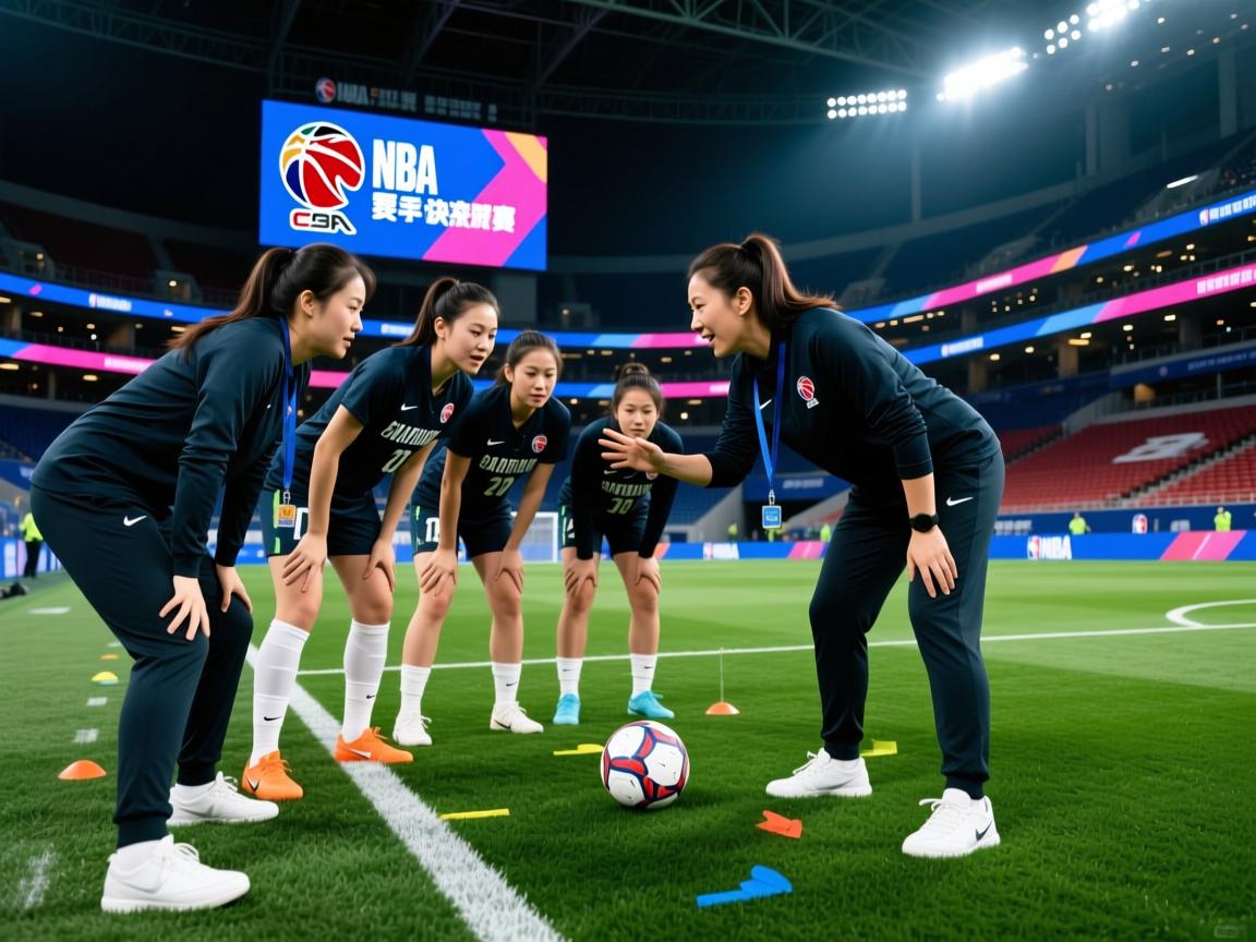 女子足球教练团队备战决赛,战术犀利 第1张