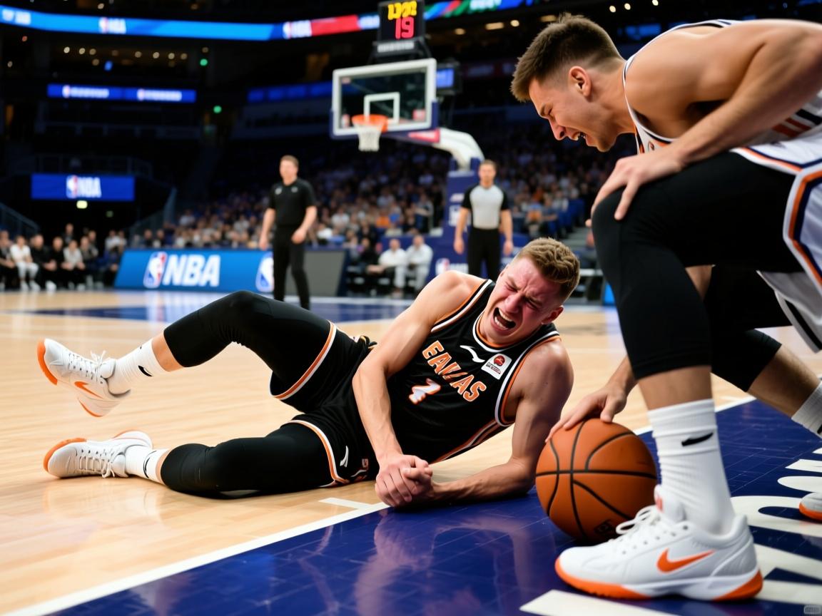 约基奇被队友意外踩到脚部痛苦倒地离场，提前退出今日比赛  第1张